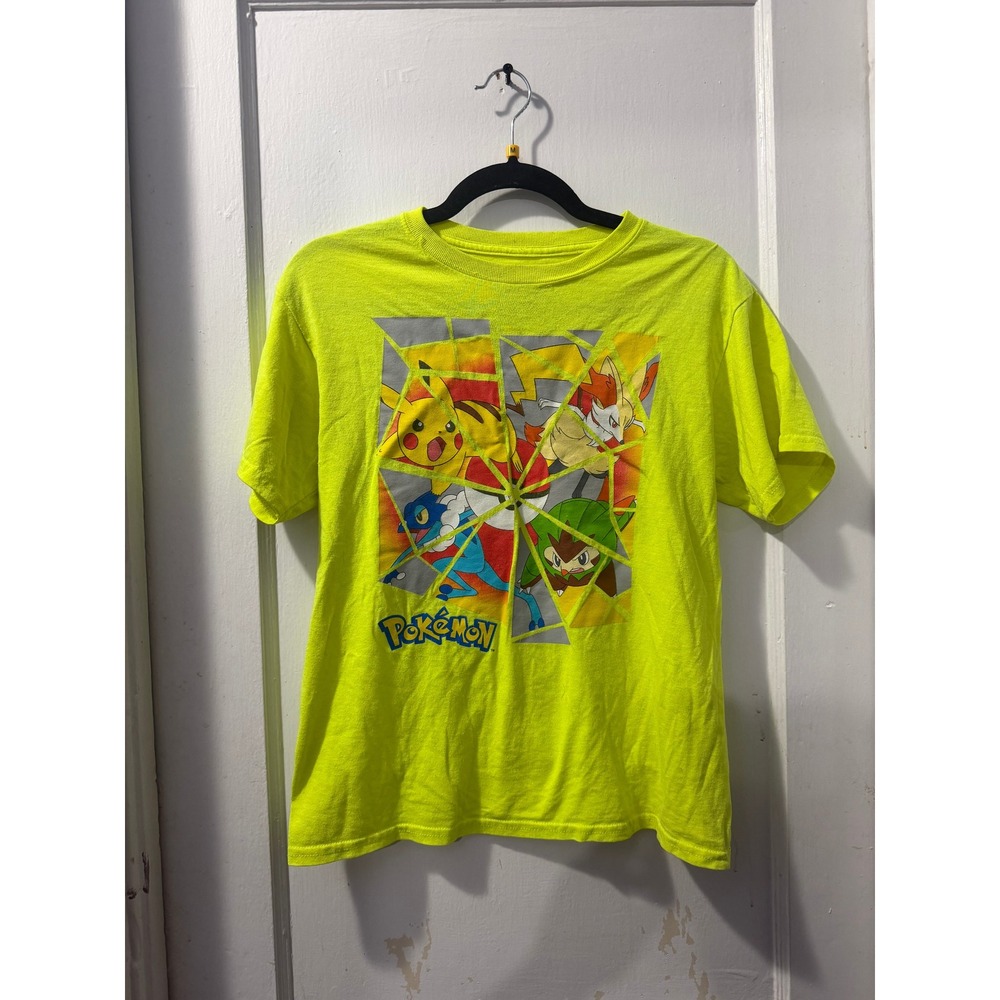 Pokemon Yellow Graphic Short Sleeve Tee Kids XXL 18 Pikachu Froakie Fennekin